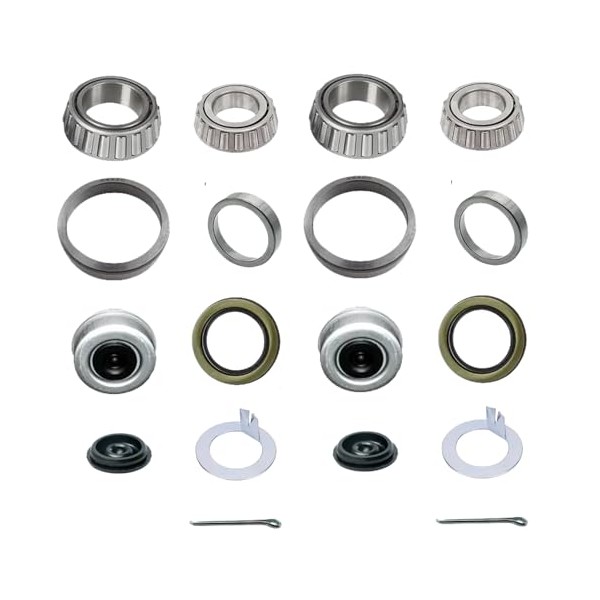 2 Sets 25580 14125A Trailer Bearing Kit for 6,000–7,000 lb