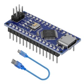 YELUFT 1pcs Nano V3.0 Board with Cable ATmega328P MCU CH340G Chip 5V 16M Microcontroller Compatible with Arduino Nano (Soldered, Type-C Port)