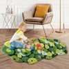 COMBLUE Green Moss Runner Rug Bath Mat Non Slip, Ultra