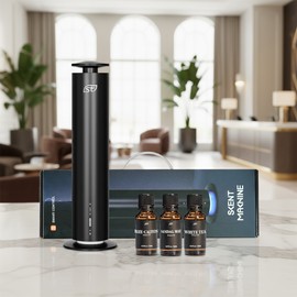 Quick Diffusion Large Room Scentop Difusor De Aromaterapia Room Defuser Waterless Essential Oil Diffuser Sets with Fragrance Oilplug type: US, color: Black