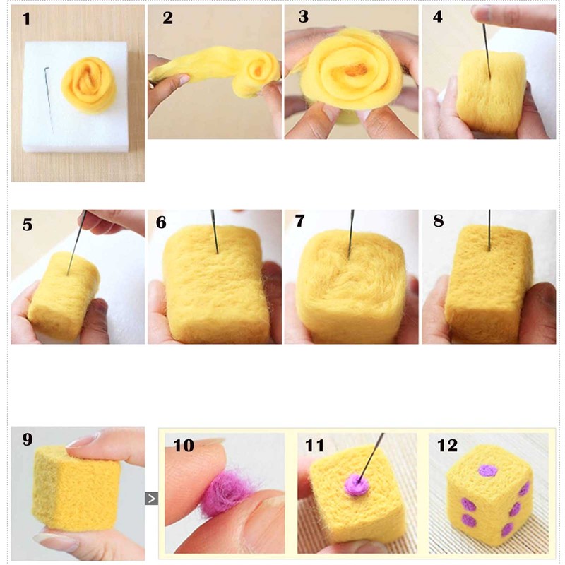 Needle Wool Felt Kit 20 Colors 5g Felting Supplies Tools