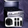 CUIDAKJ Pack of 2 Black Control Knobs with 10 Adaptors