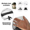 2 PCS Mosquito Head Net Mesh with Drawstring,Mosquito Net Hat