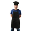 Duogoo Chef Apron and Hat set, 2 Pockets Adjustable Kitchen