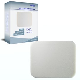 Areza Medical - Foam Wound Dressing - Polyurethane - Sterile - 5" x 4" (12.5 cm x 10 cm) - 10 PCS