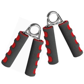 Deuser HANDGRIP Handtrainer (1 Paar) | 15 kg Widerstand | Unterarmtrainer mit verchromten Federringen | Ergonomische Schaumstoffgriffe | Griffkraft Trainer | Unterarm Trainingsgerät | Hand Trainer