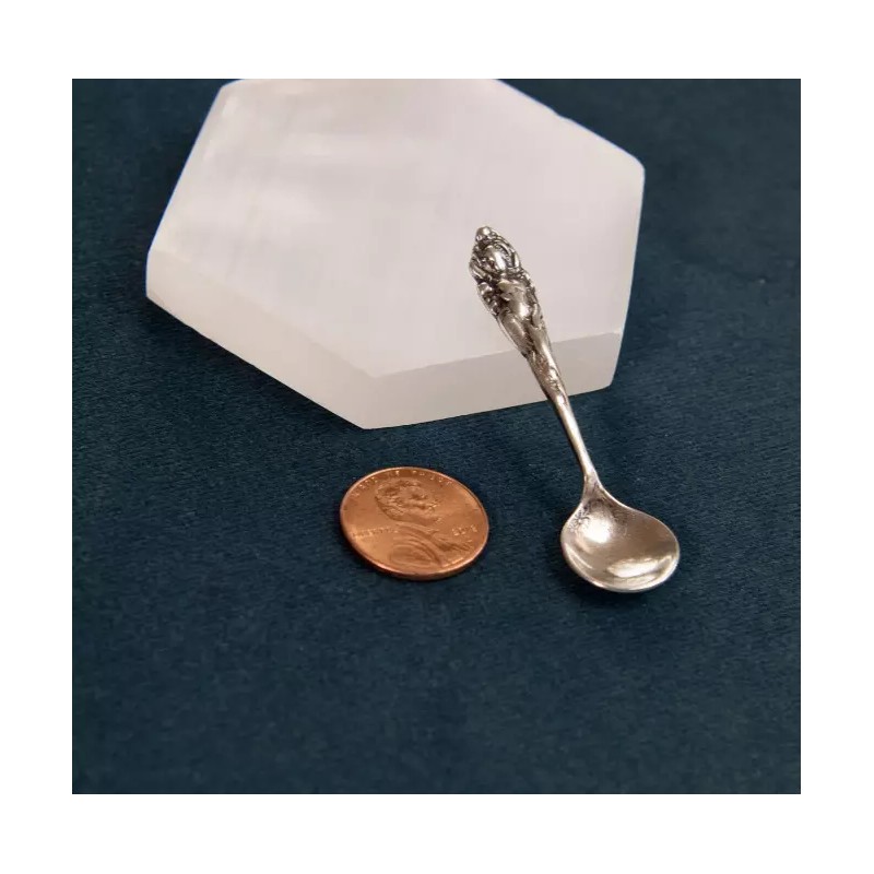 SliverLiza SOLID 925 Sterling silver Love Disarmed Mini Spoon-baby/ Silver