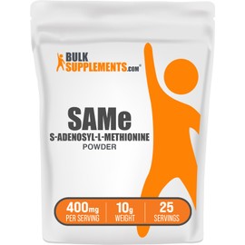 BulkSupplements- .com Mismo Polvo SAdenosilLMetionina, Suplemento SAMe para la Salud de las Articulaciones, Sin Gluten SAM                            