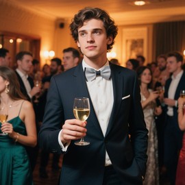 Gsyziux Bow Ties for Men, Adjustable Pre-Tied Mens Bowtie Double Layers Tuxedos Bowties for Wedding Party Prom Concert (Grey)