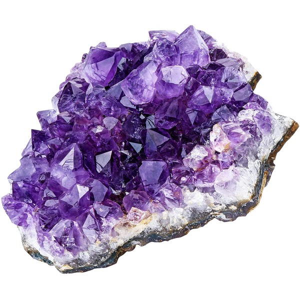 Top Plaza Natural Amethyst Geode Cave Healing Crystal Stones Rock Cluster Druzy Witchcraft Raw Amethyst Gemstone Specimen (0.18-0.33 lb)
