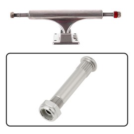 LT Easiyl Skateboard Truck Kingpin and Nut, Silver, 4pcs