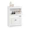 SoBuy White 2 Flip-Drawers Shoe Cabinet, Slim Shoe Rack, Shoe