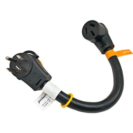 Parkworld 65245 RV 50A Splitter Pass Through Adapter Cord 14-50P to 14-50R & 10-50R Oven 3-Prong 50A 250V Stove Female (1.5FT)