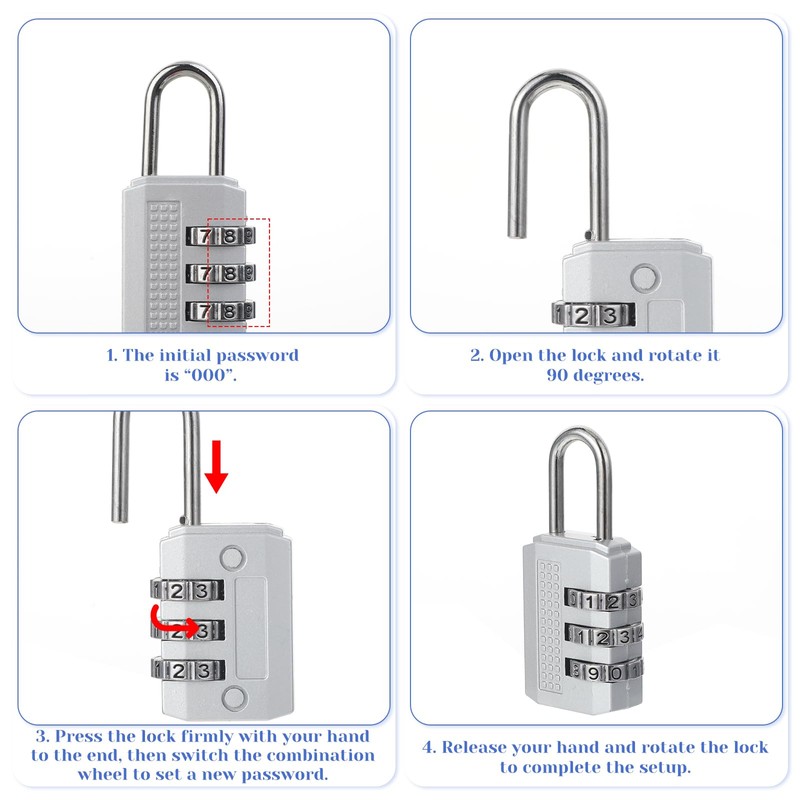 2 Pack Loops Cable Lock with Eyelets Stainless Steel Wire