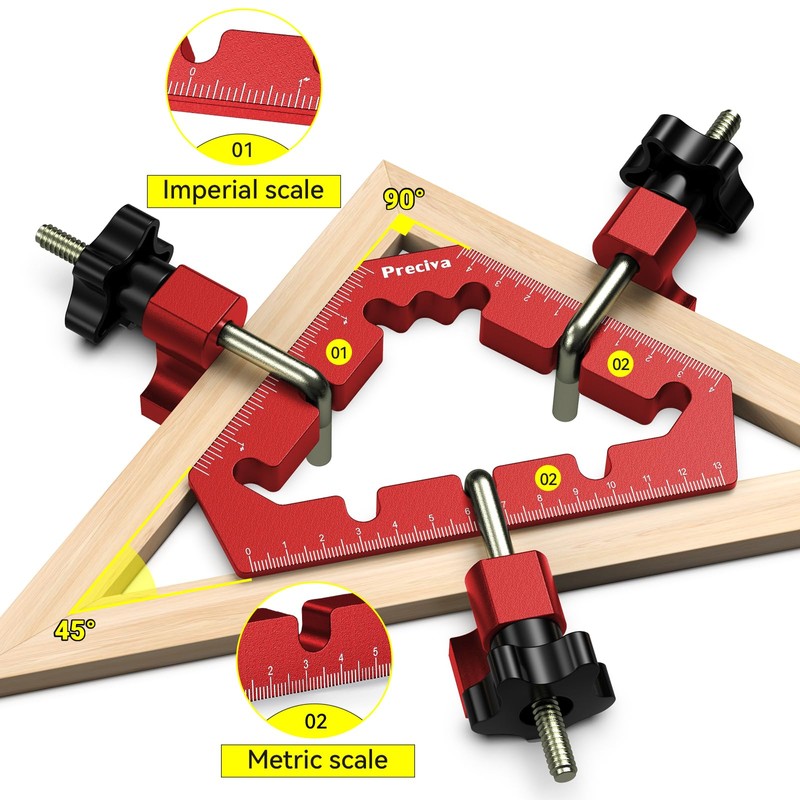 Positioning Angle, Preciva 45/90 Degree Positioning Angle Right Angle Clamps