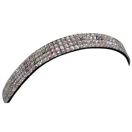 V G S Eternity Fashions Fashion Jewelry ~ AB Square Rhinestones Stretch Head Band (Style Hair 290c 34)