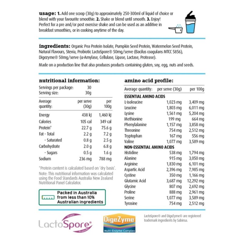 White Wolf Banana Cinna Lean Vegan Protein 30 Serve