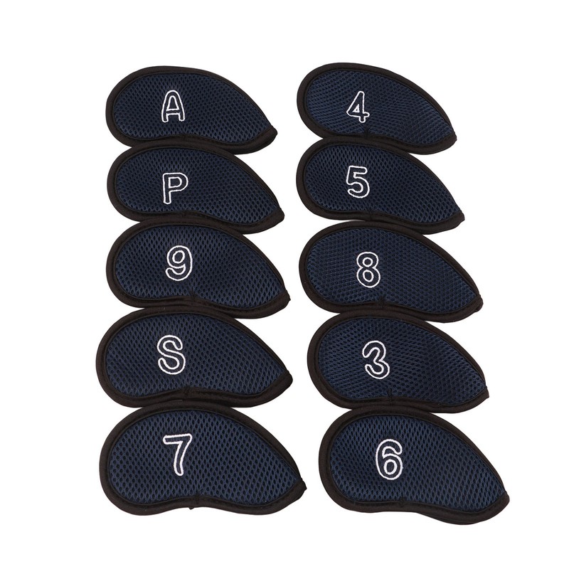 10pcs Golf Iron Covers Set with Numbers Waterproof Golf Head