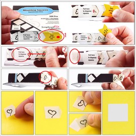 Scrapbook Adhesives Scrapbook Adhesives by 3L Repositionable Mounting Squares, 1000-Pack