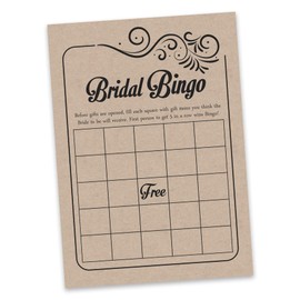 Inkdotpot 50 Fill In Style Kraft Bingo Game Cards For Bridal Wedding Shower Bachelorette Party Bulk Blank Square Fill In Gift Ideas