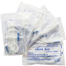 Urinary Drainage Bag, 2000mL, Anti-Reflux Valve, Easy Drain Switch, for Home and Hospital Health Aids (1 Pack)