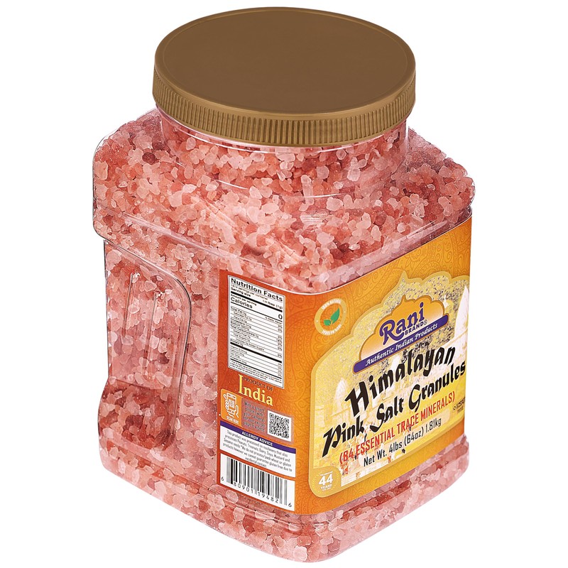 Rani Himalayan Pink Salt Granules (84 Essential Trace Minerals) 64oz