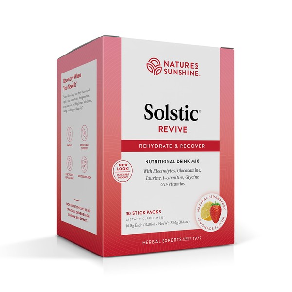 Nature's Sunshine Solstic Revive, 30 Packets | Post Workout Recovery Drink with Vitamin C, Vitamin E, and Calcium to Support Bone Health and Replenish Important Nutrients
