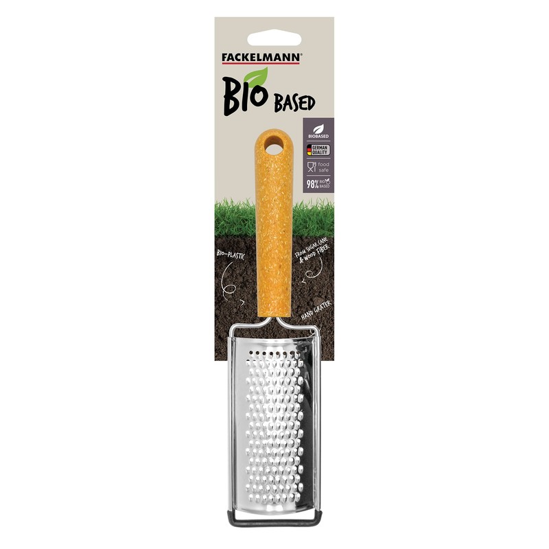 Fackelmann BIO Hand Grater, Stainless Steel Function Head With Wood