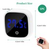 LED Touch Display Digital Aquarium Thermometer, High Precision Stick-on Fish