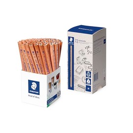 Staedtler Natural Jumbo Triangular Graphite 2B Pencils, Natural (Pack of 72)