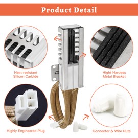 UPGRADE W11176454 W10914411 Gas Range Oven Igniter Compatible with Whirlpool Amana Maytag Stove Burner Replacement for PS12348439 EAP12348439 AP6327293 4547416