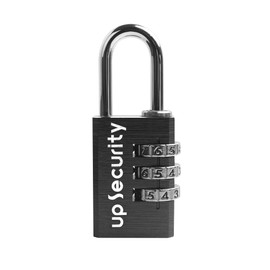 Combination Lock 3 Digit Small Padlock,Waterproof Password Resettable Padlock for Gym Locker/Luggage/Gate/Case/Toolbox/Sports Locker (Black)