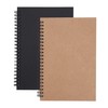 2 Pack A5 Sketchbook Blank Kraft Notebook Notepad Wirebound Spiral