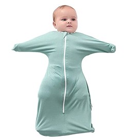 ZIGJOY Baby Wearable Blanket with 2-Way Zipper Easy to Use 95% Bamboo Fiber Soft and Skin-Friendly Sleep Bag with Sleeves Swaddle Transition Sleep Bag Sack Clothes for 6-9 Months Baby