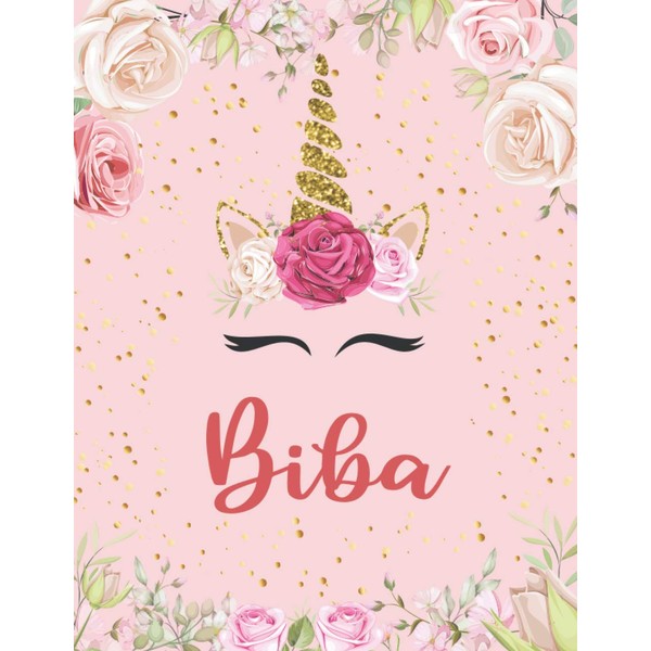 Biba: Primary Composition Notebook Handwriting Practice Paper | Personalized Flowers