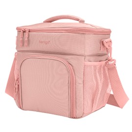 Bentgo Prep Deluxe Insulated Multimeal Bag - Lunch Box Bag, Holds 5 Meals, Premium Insulation up to 8 Hrs, Durable, Water-Resistant - Large Capacity For Adult Meal Prep (Blush)