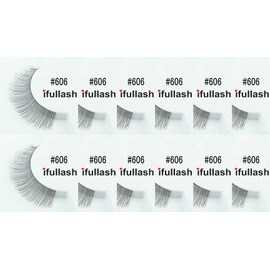 #606, 12 Pairs ifullash 100% Human Hair Eyelashes