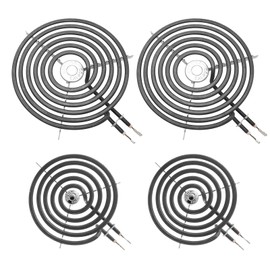 COZZIVITA WB30M1 and WB30M2 Electric Stove Burner Replacement Element, Perfectly Fit GE Hotpoint Electric Range Stove Top-Includes 2 * 8'' and 2 * 6''