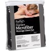ForPro Professional Collection Black 3 Piece Microfiber Massage Sheet Set