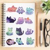 50pcs Cartoon Rainbow Starry Sky Cat Stickers, Cute Aesthetic Cat