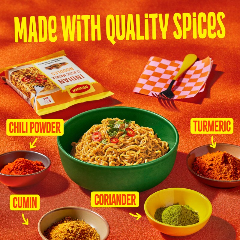 Maggi Indian Classic Masala Noodles, Instant Noodles, 3 Min Indian