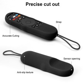 Silicone Protective Remote Case ONLY for Vizio 2023 TV XRT270 Remote, Waterproof Remote Cover for XRT270 Remote Shockproof, Skin-Friendly, Anti-Lost - Black