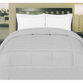 Sweet Home Collection Goose Down Alternative Reversible All-Season Comforter, King, Silver,King