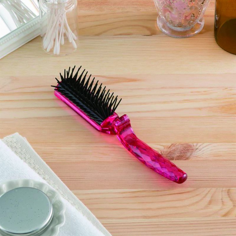 Kai Corporation KQ1167 Anti-Static Brush, Foldable, Ruby Pink