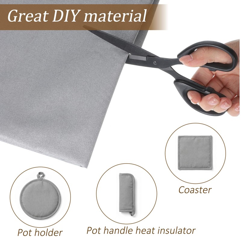 Silver Heat-Resistant Fabric, 59" X 1 Yard Pressing Cloth for