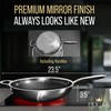 MUGAA Wok Pan Stir-Fry with Lid | Non Stick Stainless