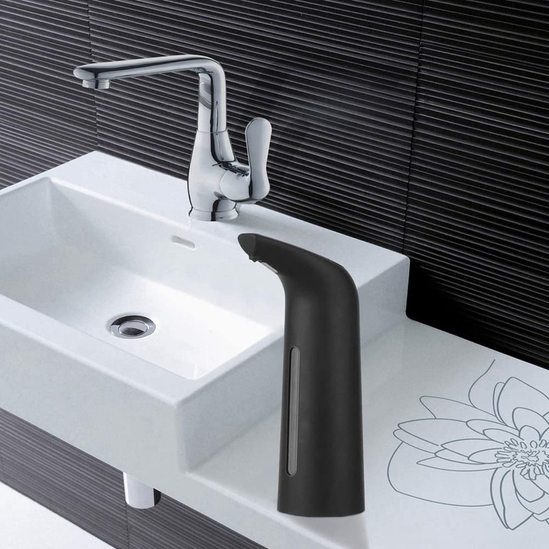 Shiphose Black Automatic Soap Dispenser Touchless, Liquid Soap Dispenser for