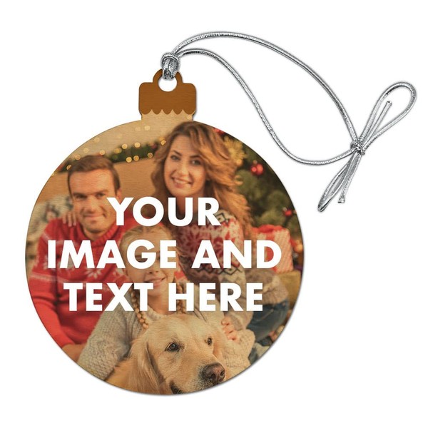 Custom Personalized Wood Holiday Christmas Tree Ornament - 3.0" (7.6