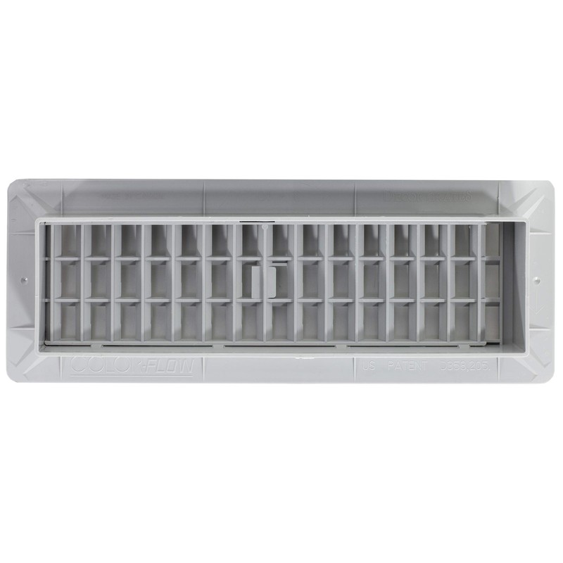 Decor Grates PL310-GY 3-Inch by 10-Inch Plastic Floor Register, Frost