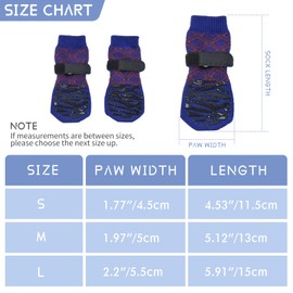 Nanaki Double Side Anti-Slip Dog Socks for Hardwood Floors-6 Pcs-Dog Socks to Prevent Licking Paws, Non Slip Dog Grip Socks for Cold Pavement, Pet Paw Protector Cover Small Medium Large &Senior Dogs